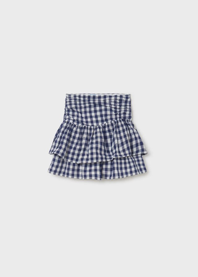 set playera estampado vichy, punto smock