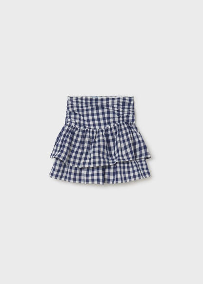 set playera estampado vichy, punto smock