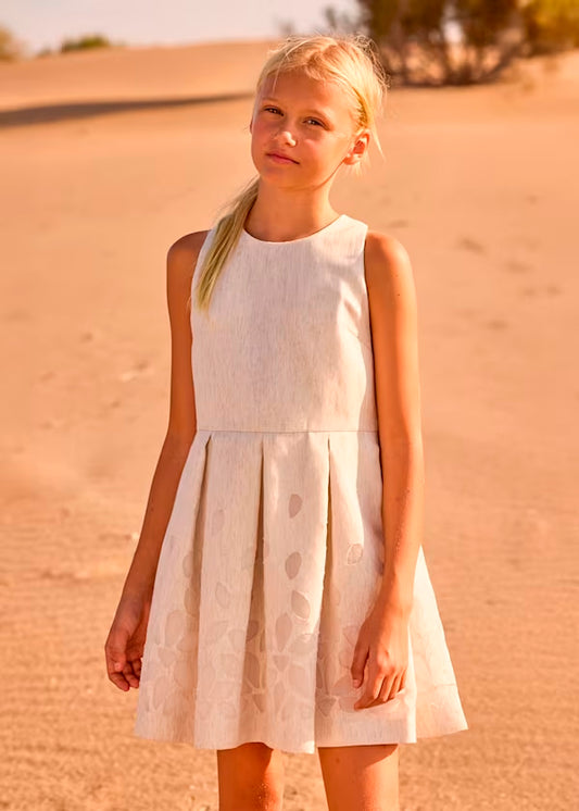 Vestido cenefa lino