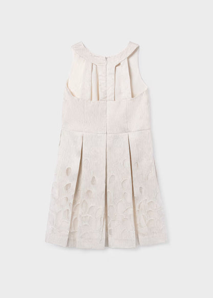 Vestido cenefa lino