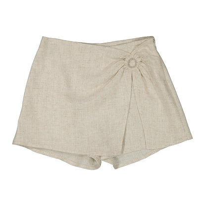 conjunto short y blusa hombro descubierto, lino