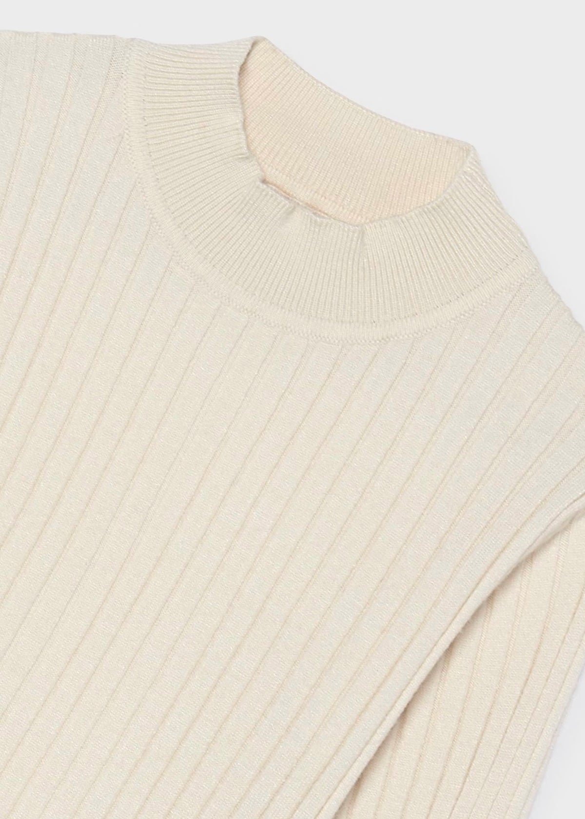 Blusa manga larga tricot color crema