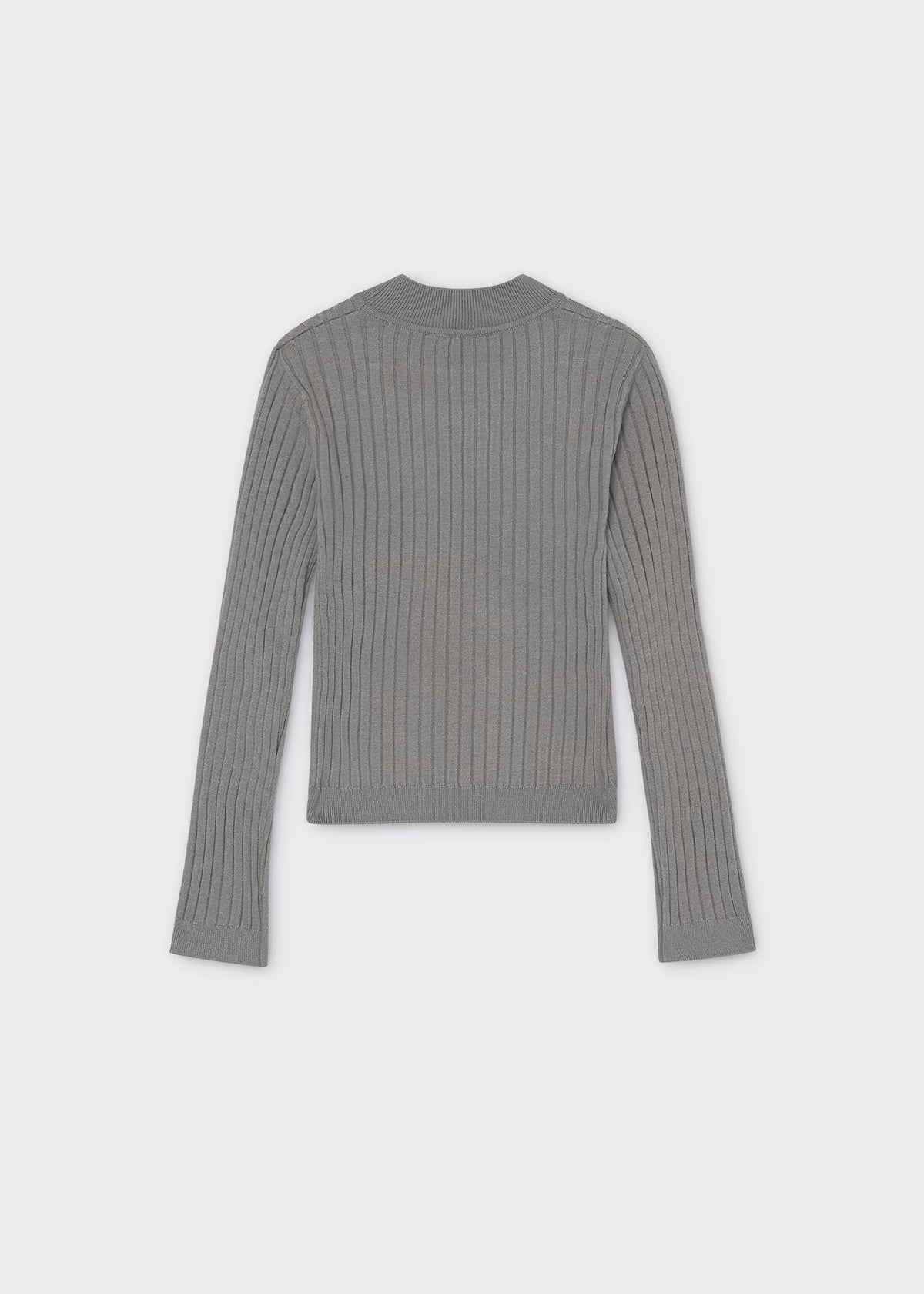 Blusa manga larga tricot acero
