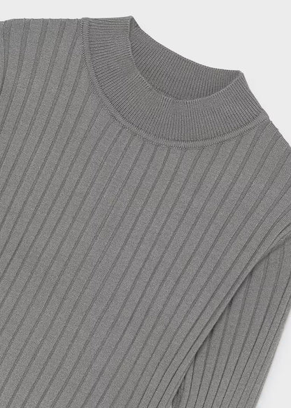 Blusa manga larga tricot acero