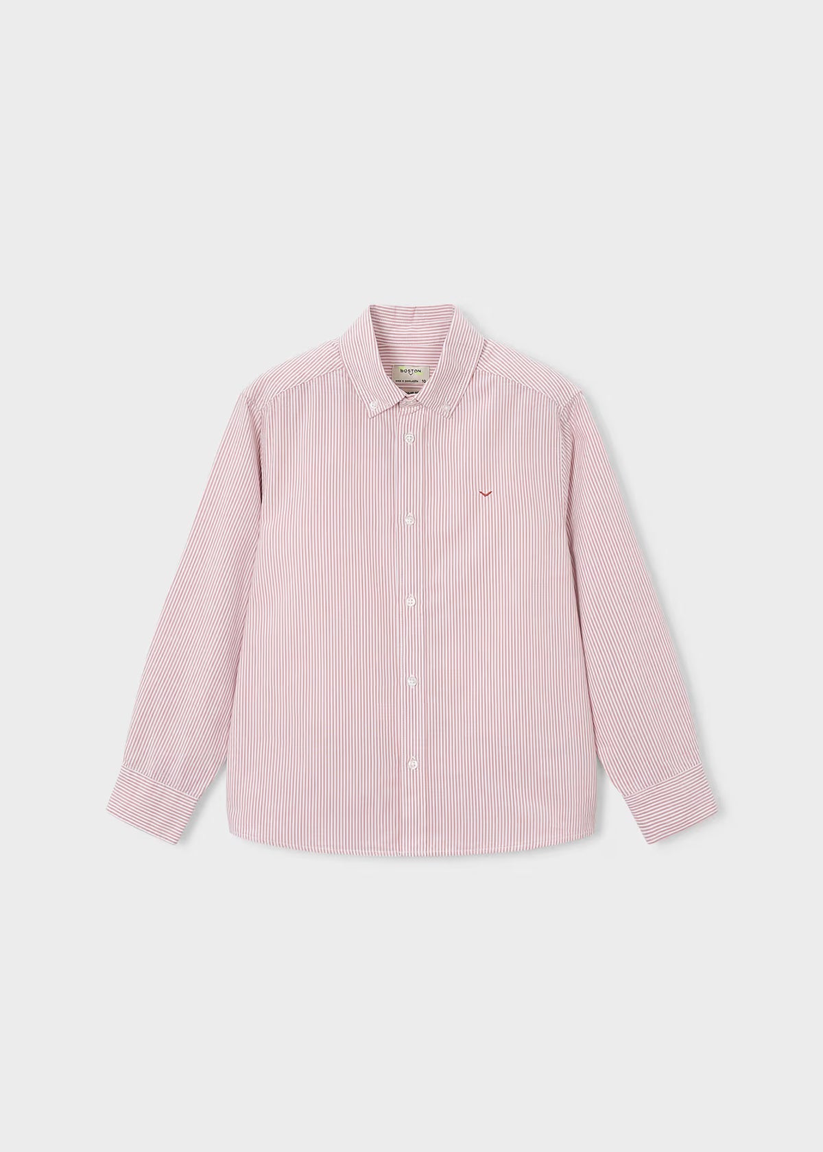 Camisa oxford Boston rayas terracota