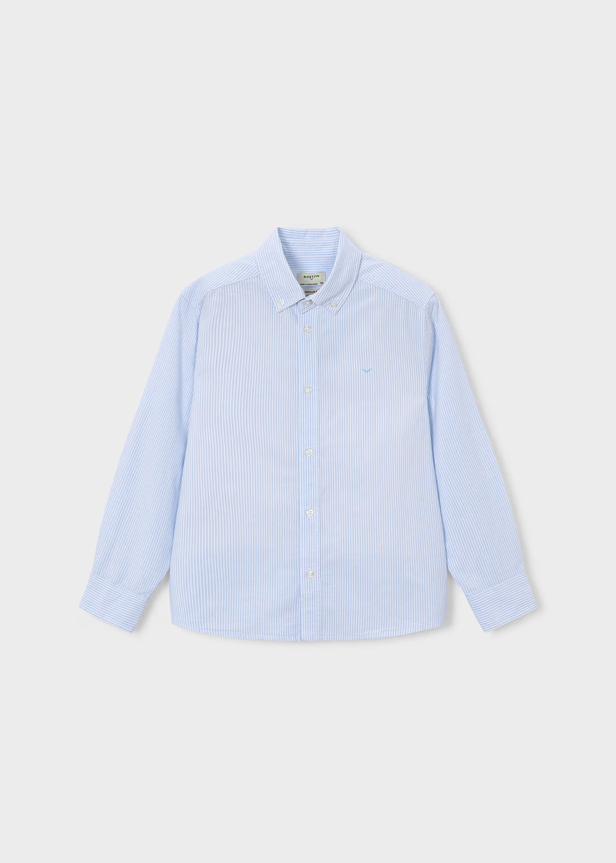 Camisa oxford Boston rayas celeste