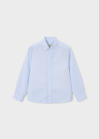 Camisa oxford Boston rayas celeste