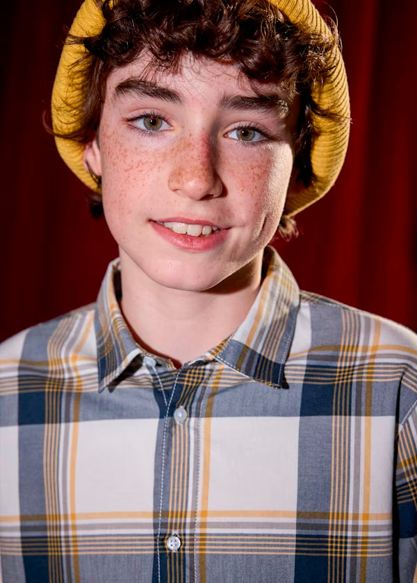 Camisa cuadros marino