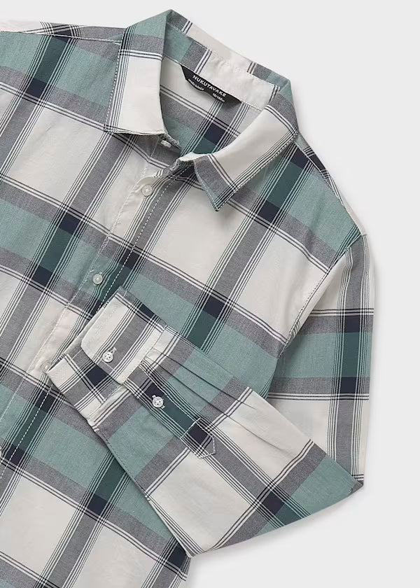 Camisa cuadros verde pino