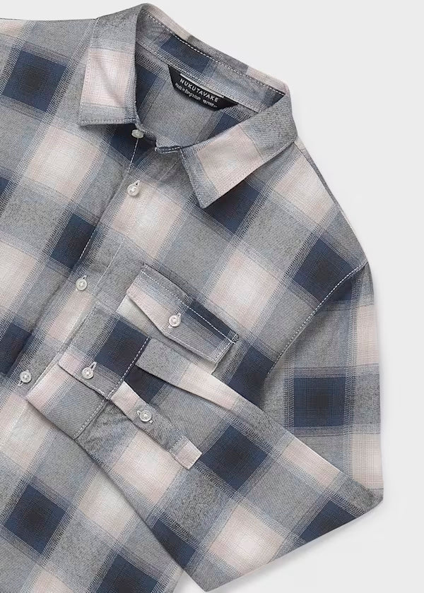 Camisa cuadros gris