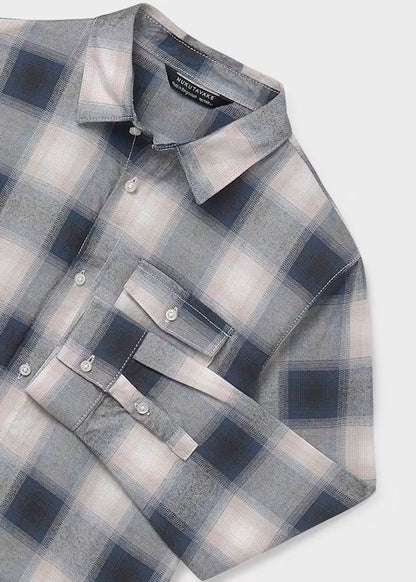 Camisa cuadros gris