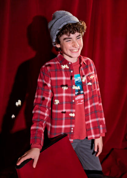 Camisa cuadros rojo baya