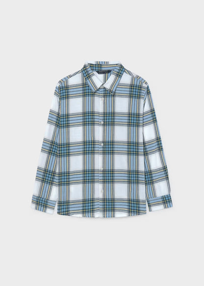 Camisa manga larga a cuadros sky