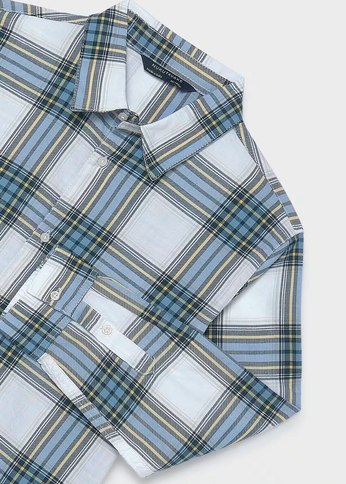 Camisa manga larga a cuadros sky