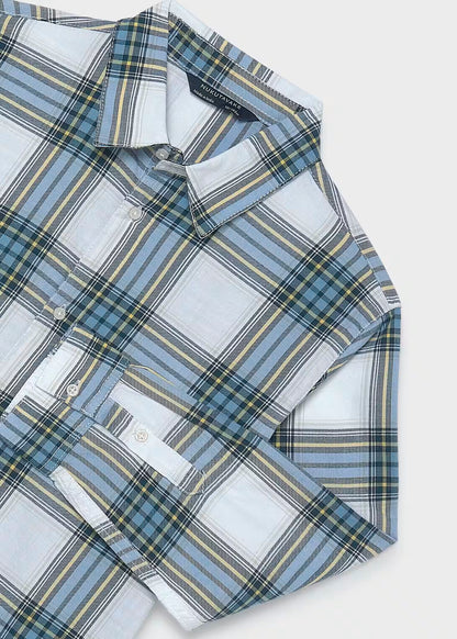 Camisa manga larga a cuadros sky