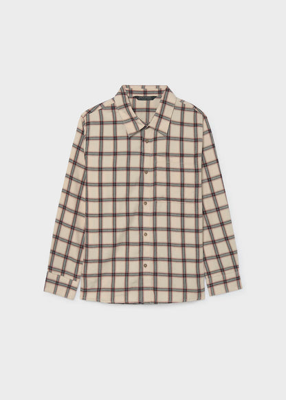 Camisa manga larga a cuadros sesamo