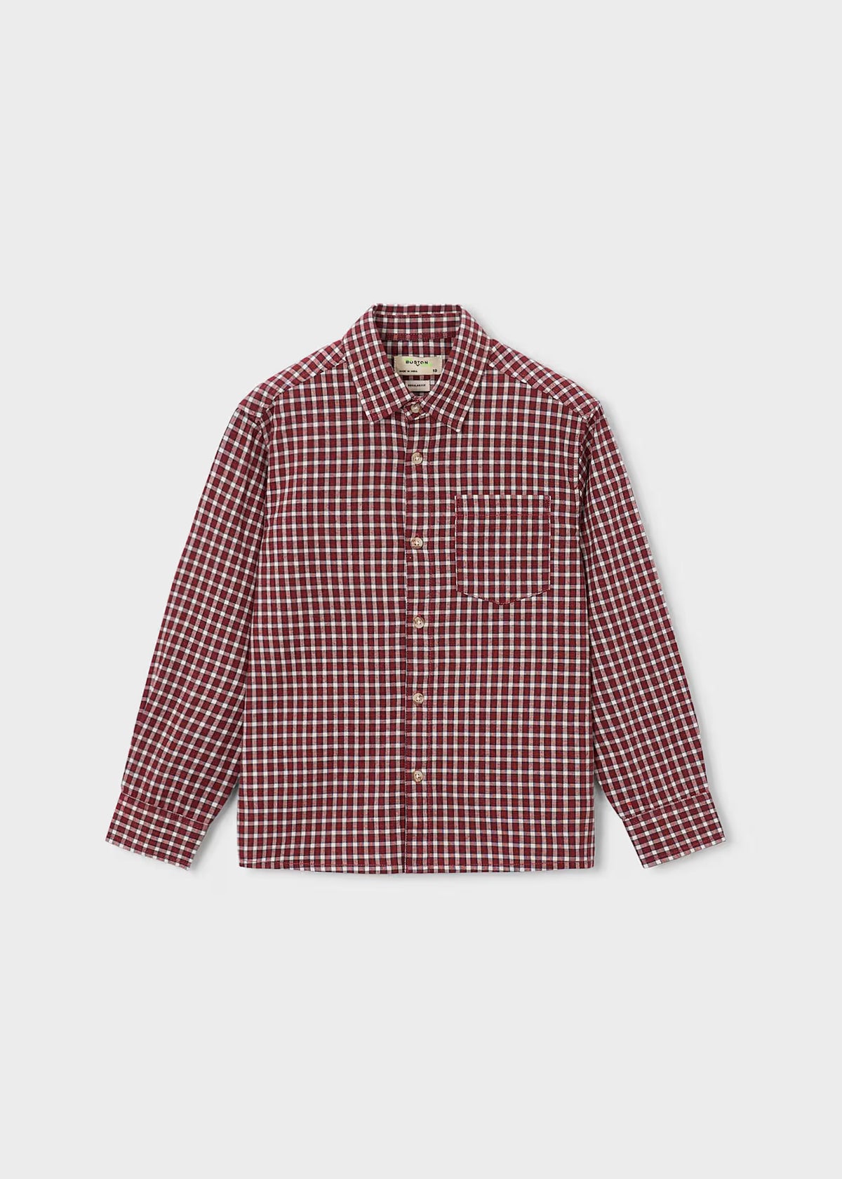 Camisa oxford Boston cuadros terracota
