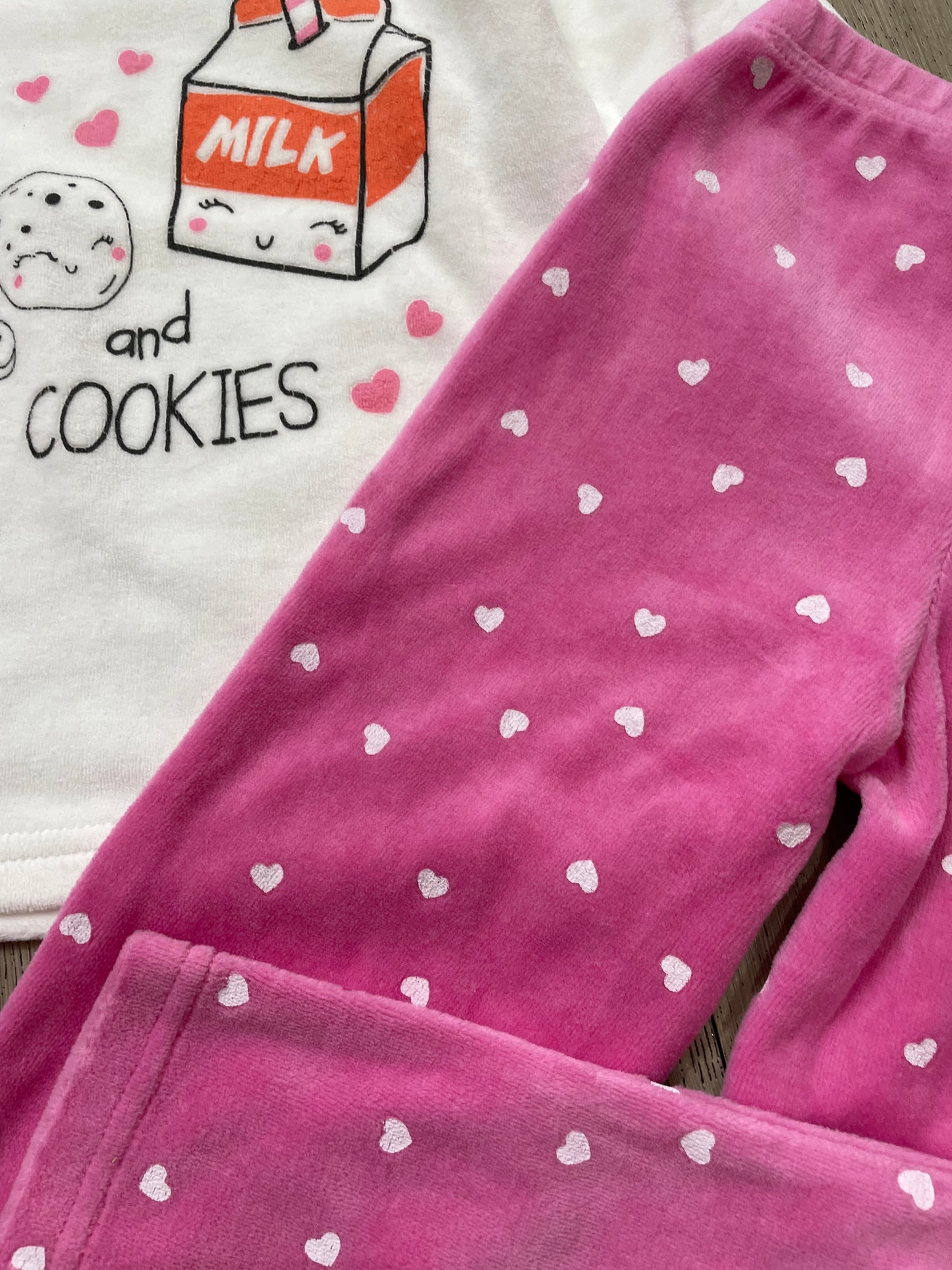 pijama milk, terciopelo. 3 piezas