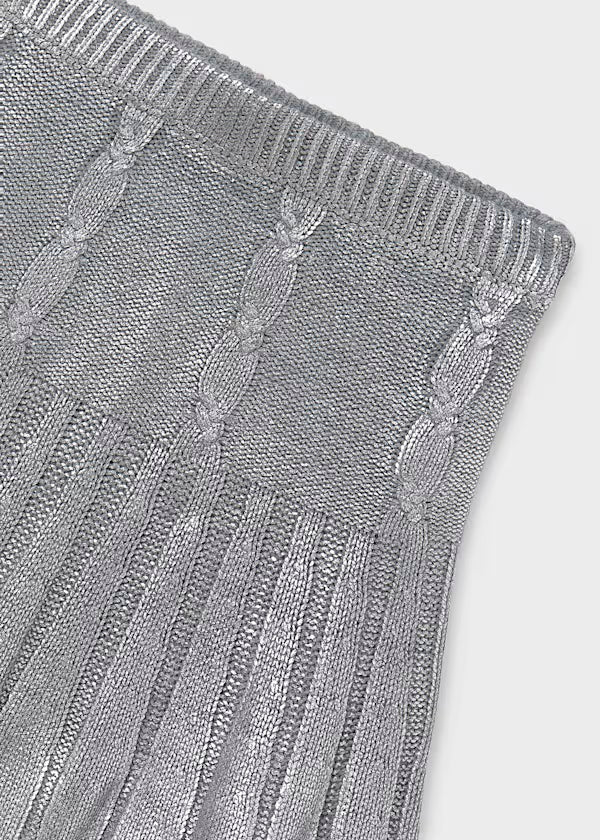 conjunto jersey y falda tricot plata