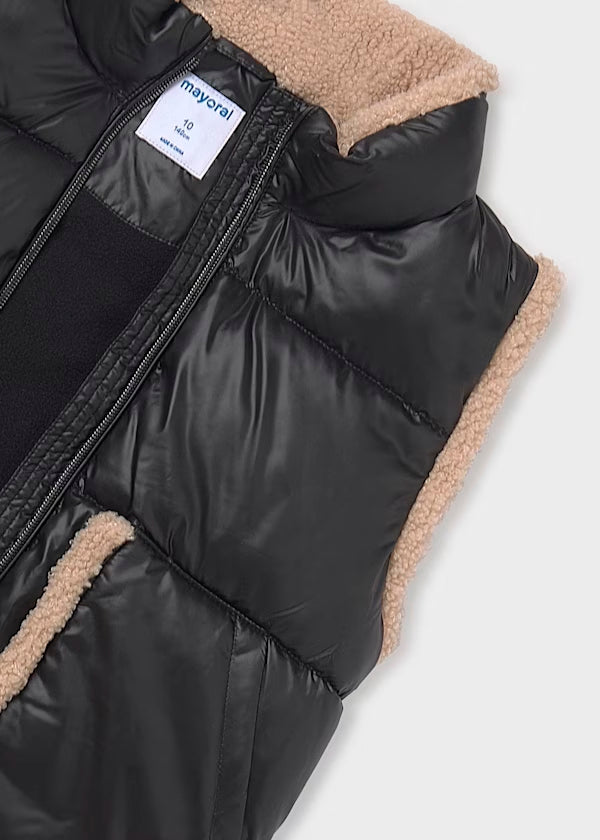 Chaleco borrego color negro