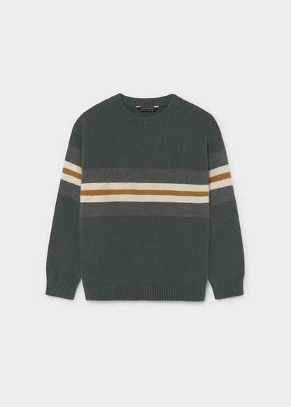 Jersey de manga larga combinado a bloques verde