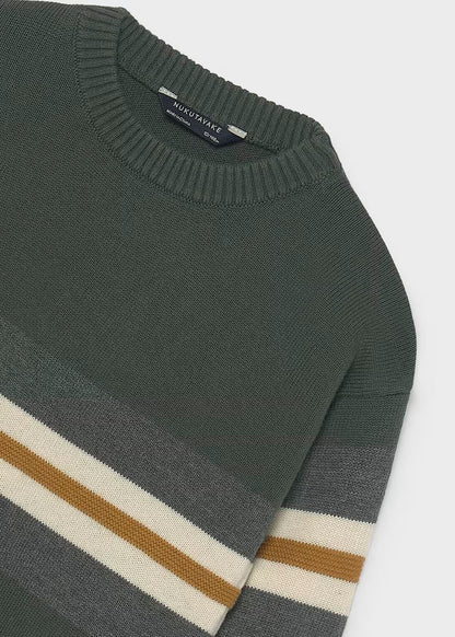Jersey de manga larga combinado a bloques verde