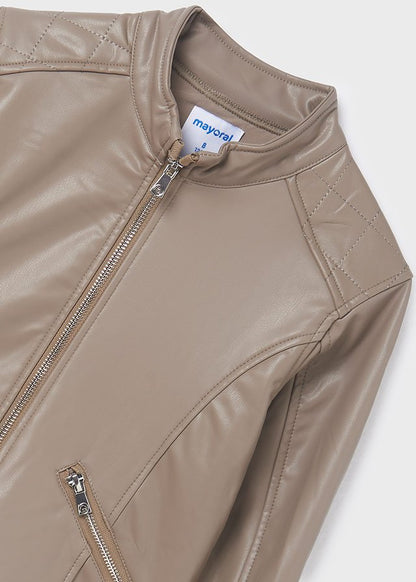 chamarra polipiel topo, mayoral