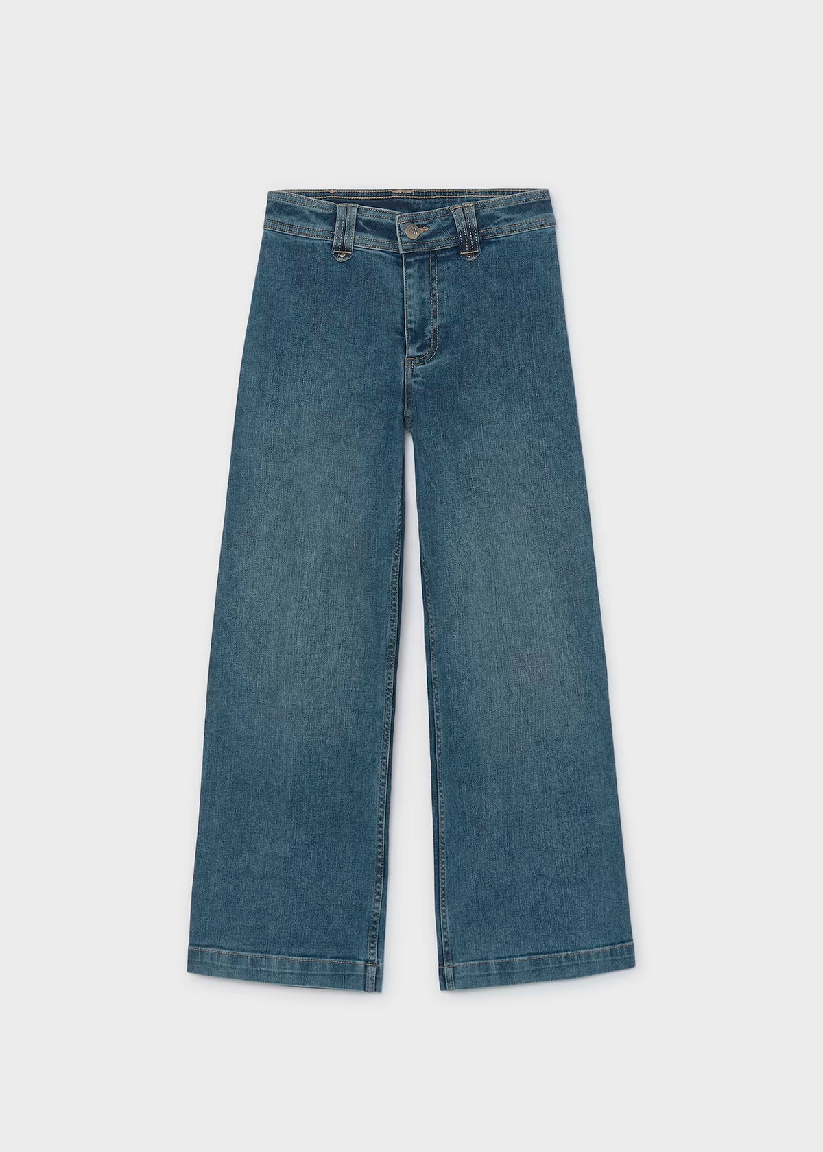 Pantalón vaquero wide leg azul tejano medio