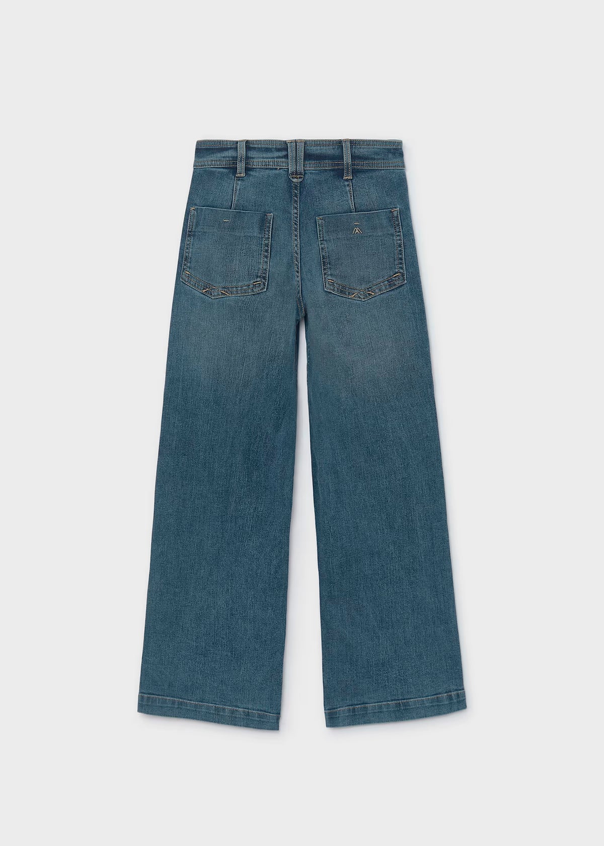 Pantalón vaquero wide leg azul tejano medio