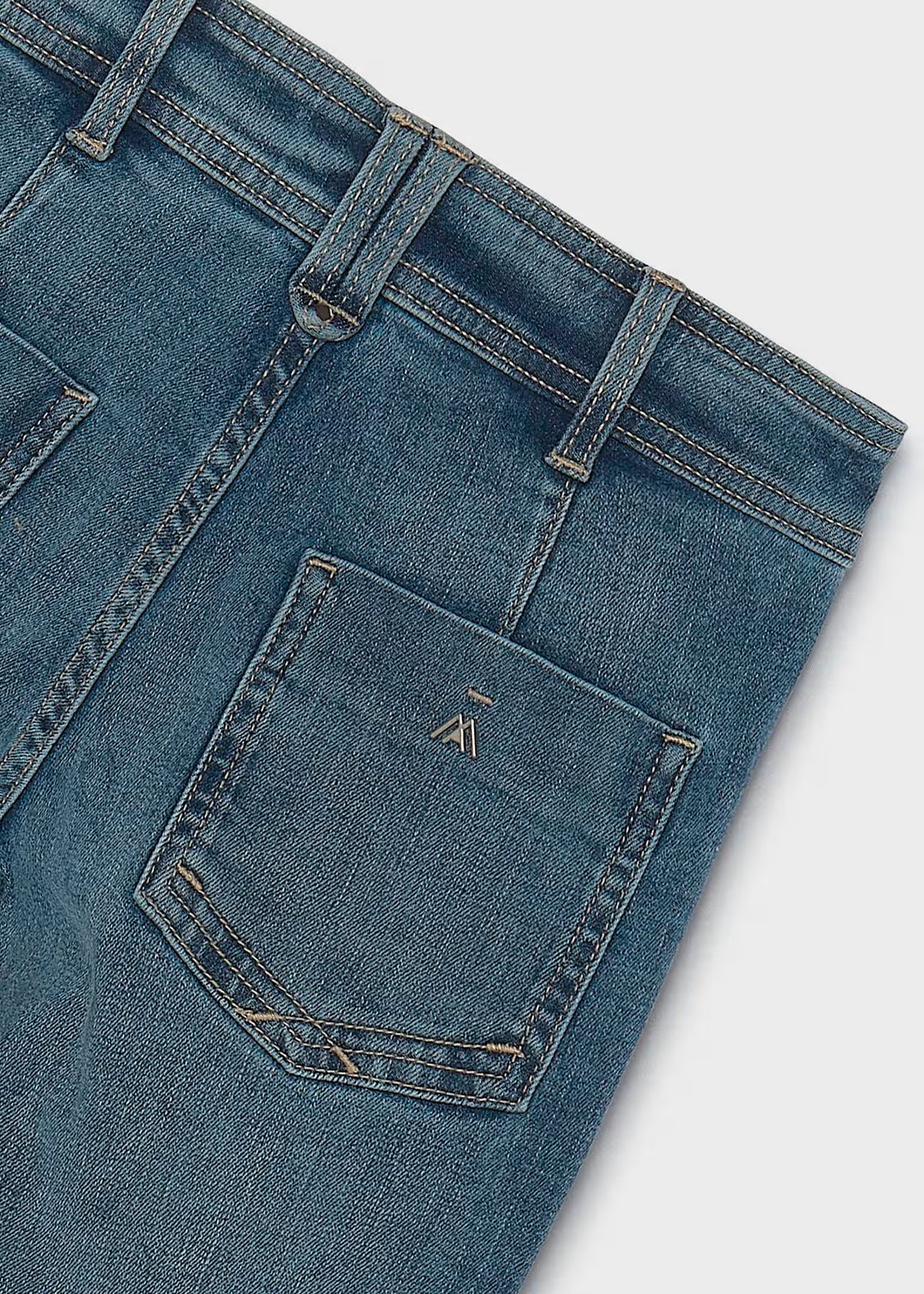 Pantalón vaquero wide leg azul tejano medio