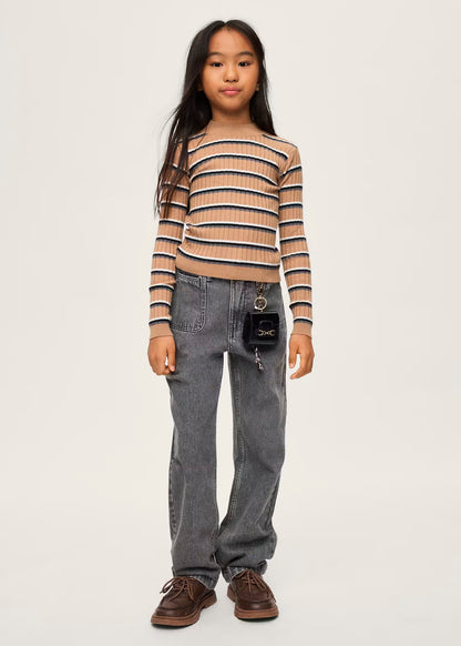Pantalón relaxed fit color gris