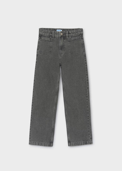Pantalón relaxed fit color gris