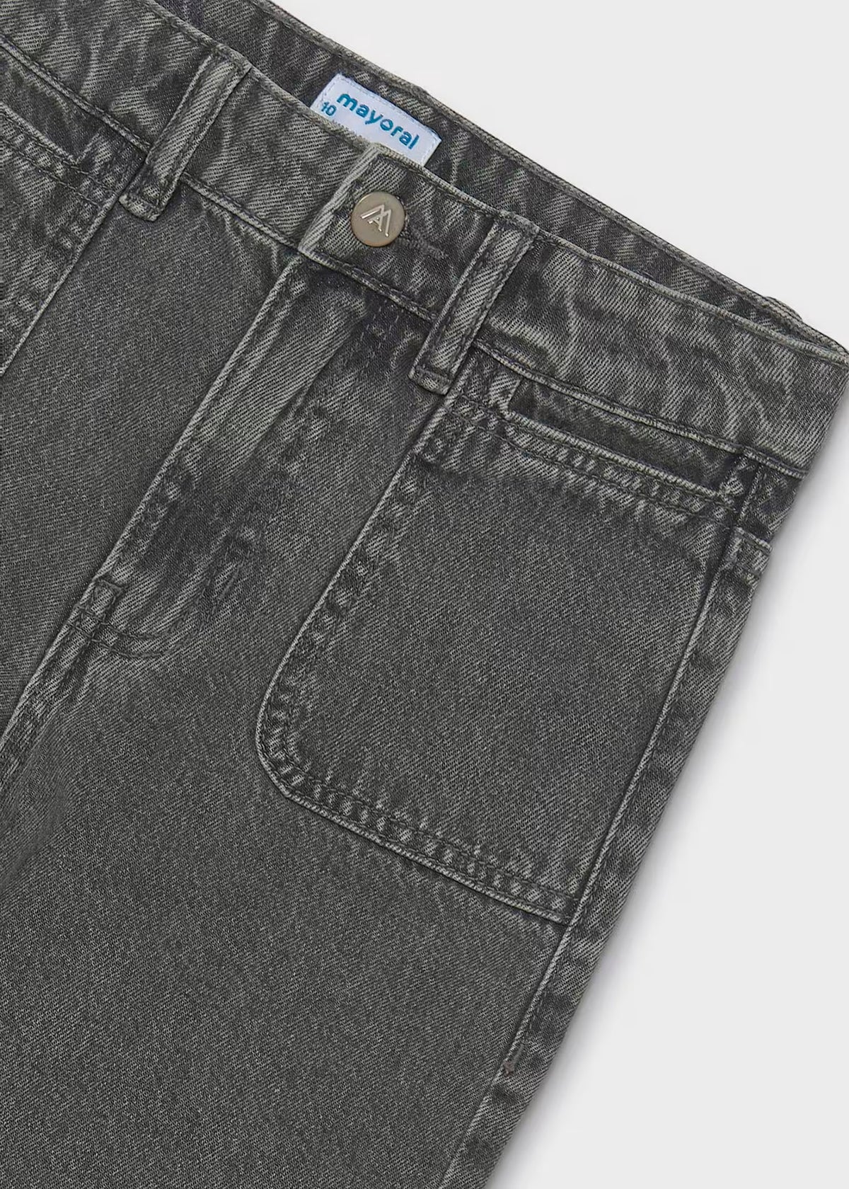 Pantalón relaxed fit color gris