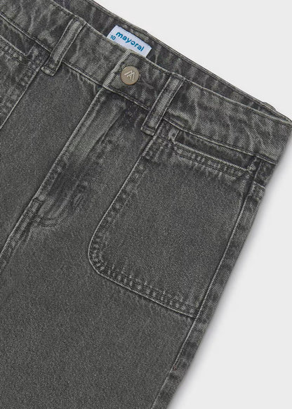 Pantalón relaxed fit color gris