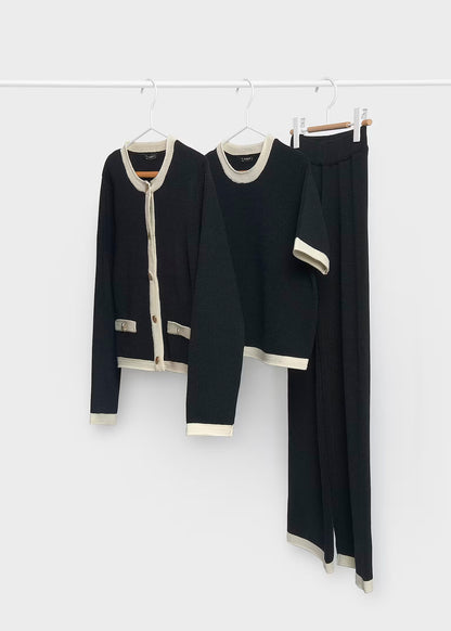 Conjunto 3 piezas punto negro