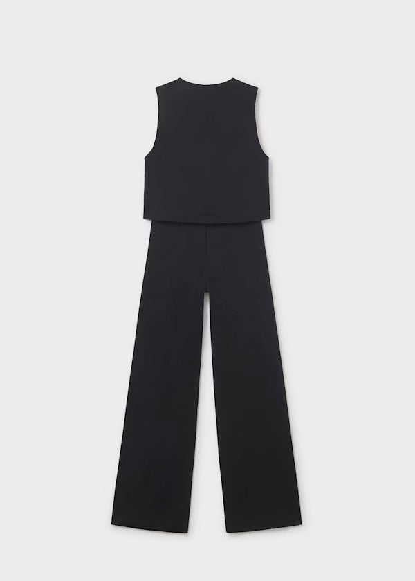 Conjunto pantalón y chaleco color negro