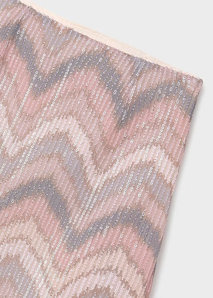 Falda lentejuela nude