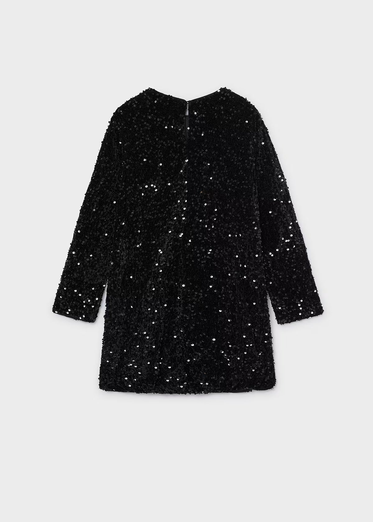 Vestido lentejuelas terciopelo negro
