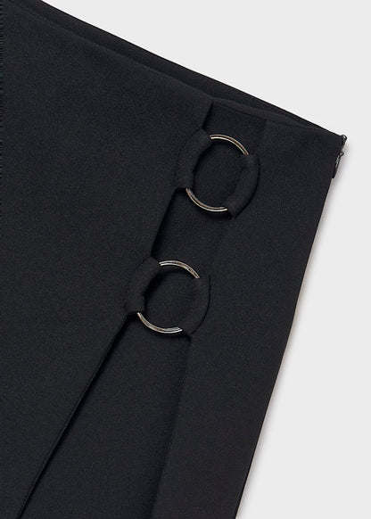 conjunto camiseta manga larga y falda remaches lateral