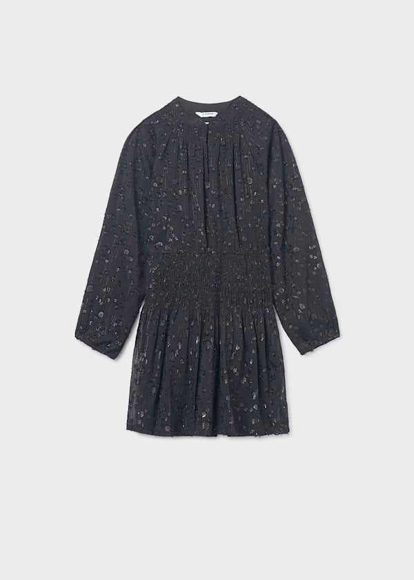 Vestido gasa color negro