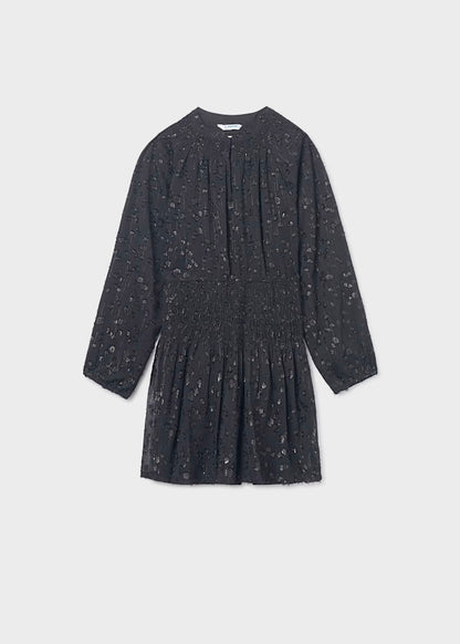 Vestido gasa color negro