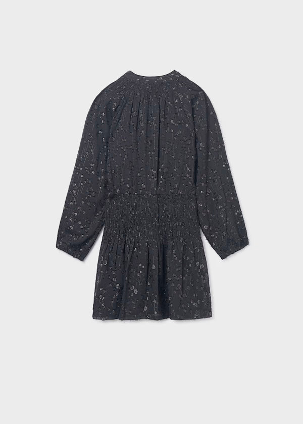 Vestido gasa color negro