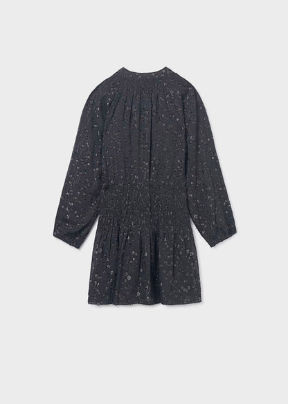 Vestido gasa color negro