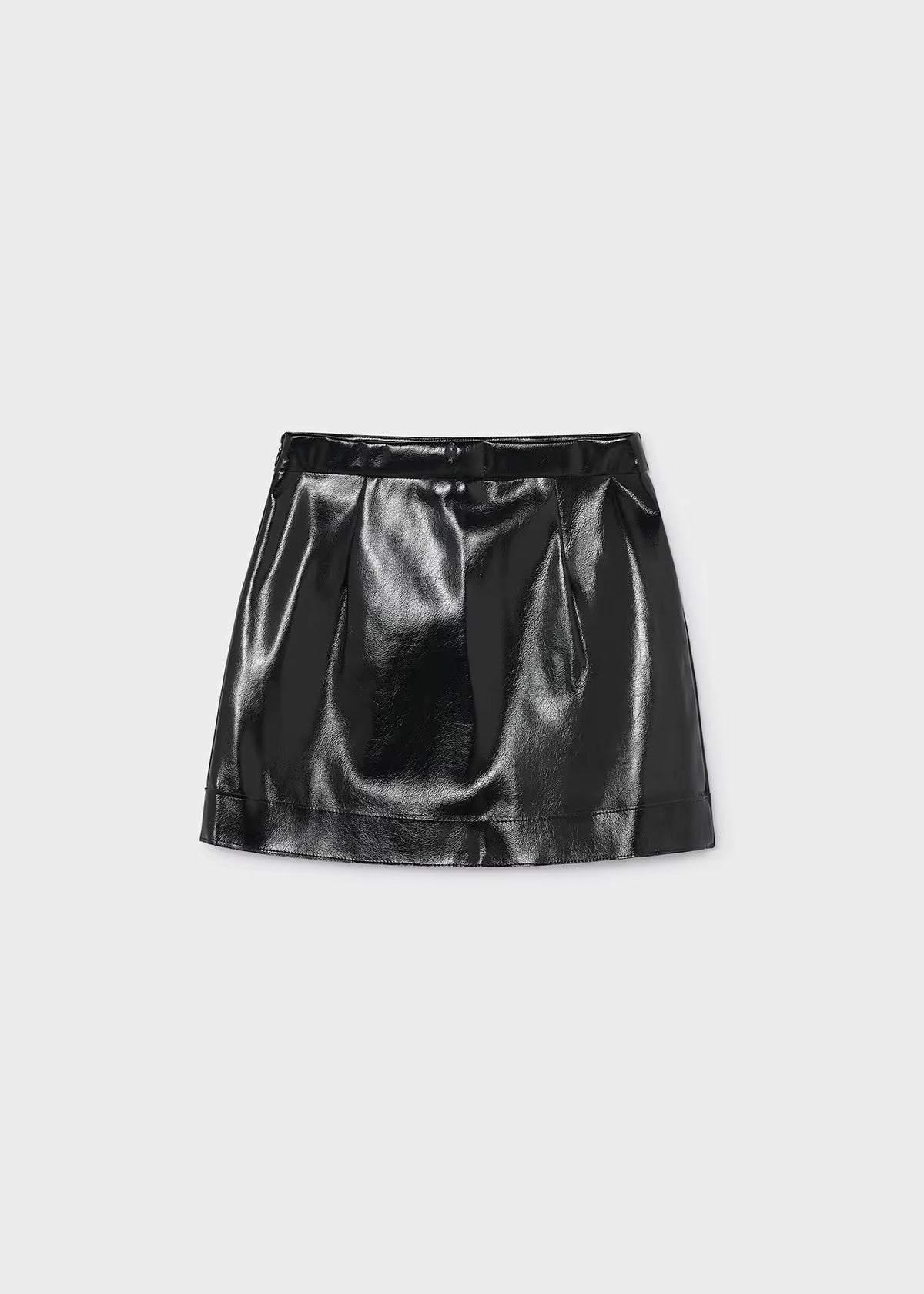 Falda charol color negro