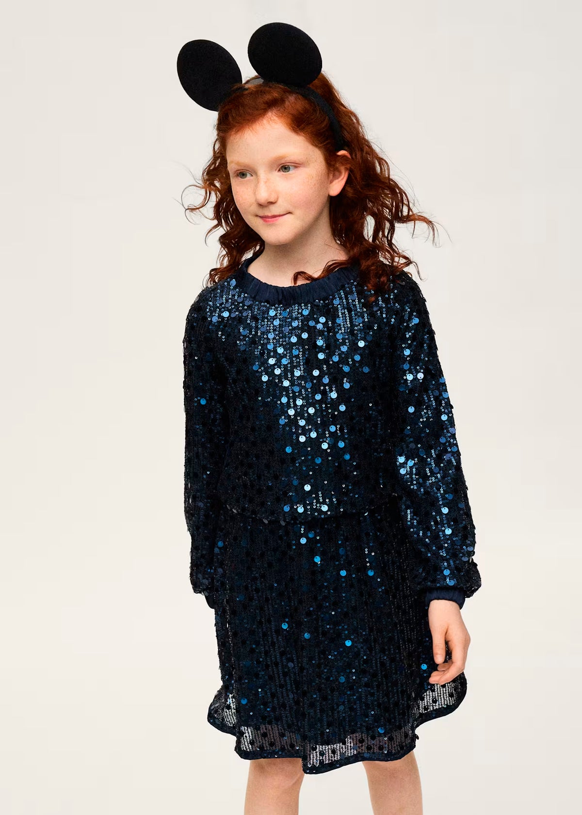 Vestido lentejuelas azul noche