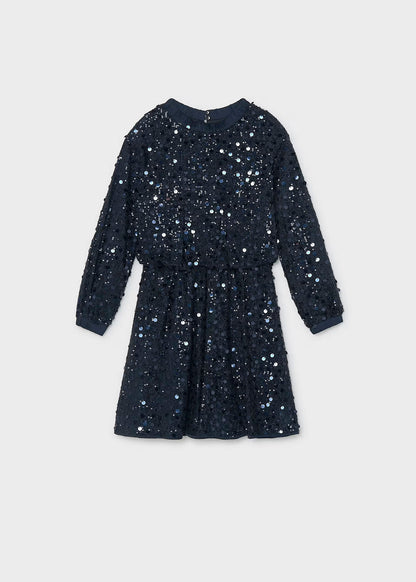 Vestido lentejuelas azul noche
