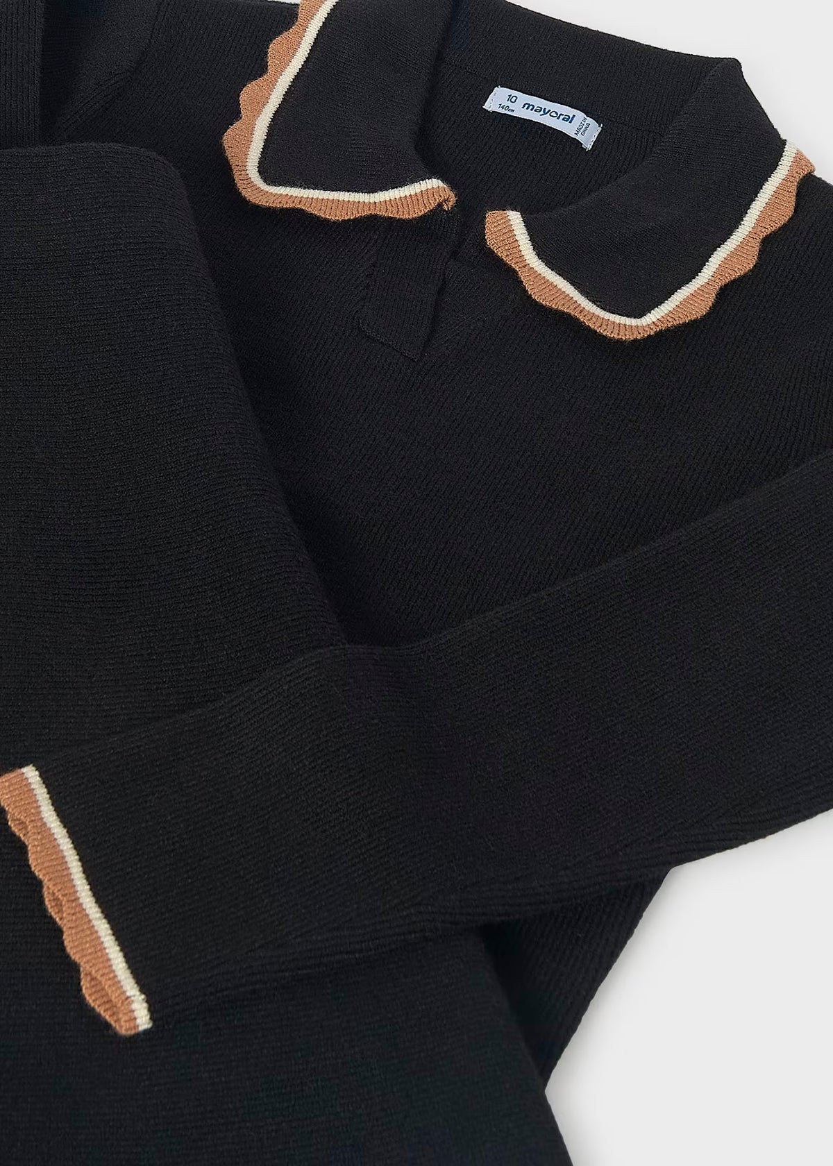 Conjunto falda y jersey manga larga color negro