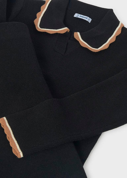 Conjunto falda y jersey manga larga color negro