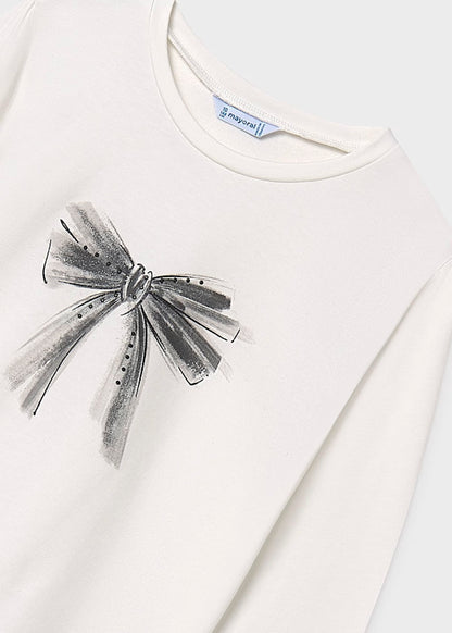 conjunto camiseta manga larga y falda remaches lateral