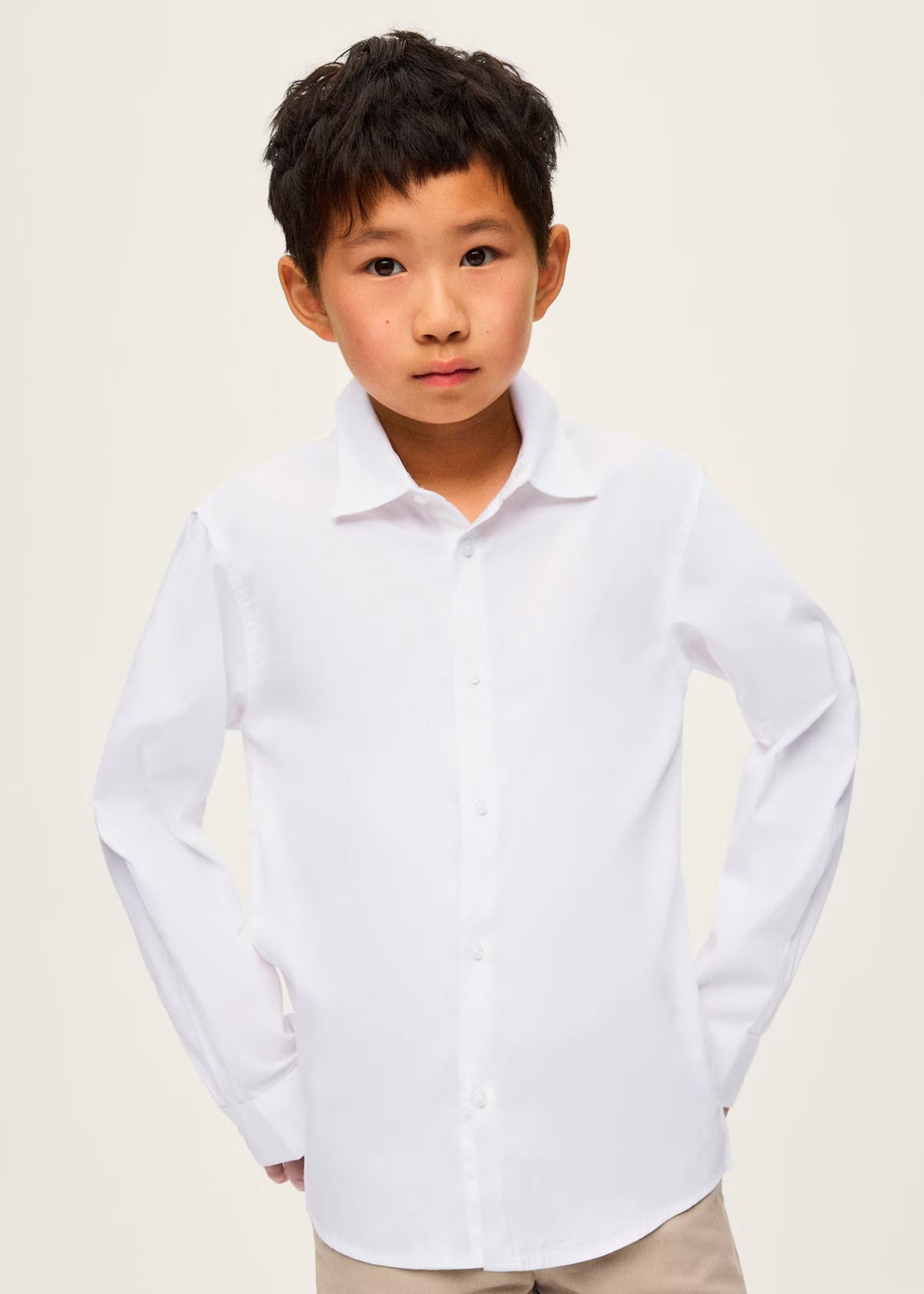 Camisa manga larga color blanco